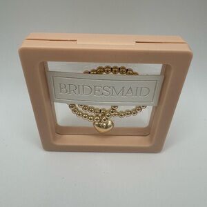 Bridesmaid Bracelet- Gold Tone